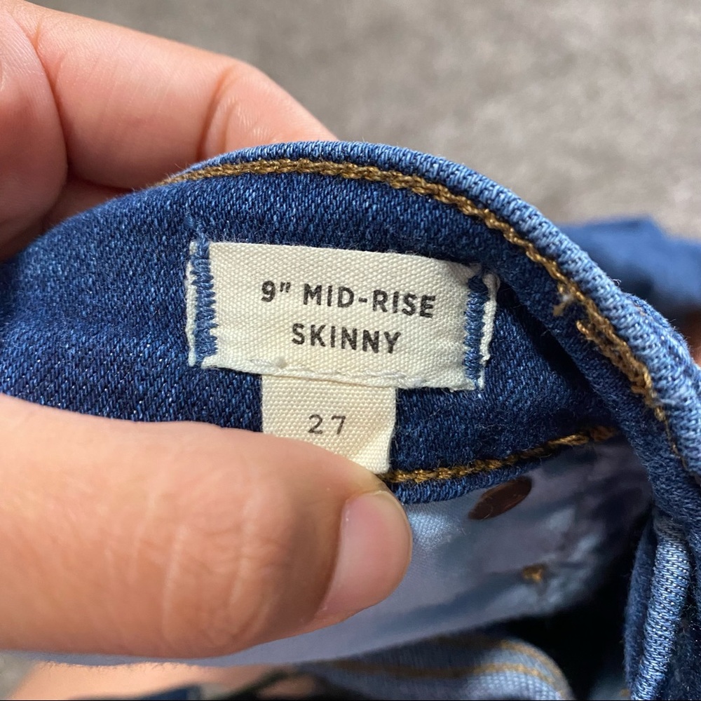 Madewell 9" Mid-Rise Skinny Jeans 27 - Picture 5 of 7